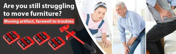 Furniture roller tool in use