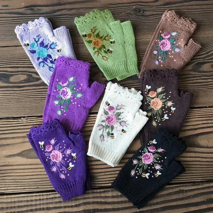 Handmade Embroidery Gloves