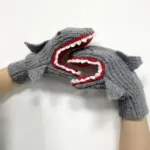 Warm Mittens Knitted Shark Gloves - Image 4