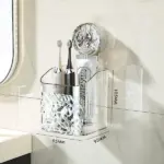 Light Luxury Style Glacier Pattern Suction Cup Shelf - Image 3