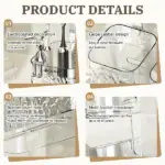 Light Luxury Style Glacier Pattern Suction Cup Shelf - Image 6