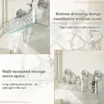 Light Luxury Style Glacier Pattern Suction Cup Shelf - Image 7