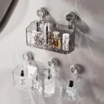 Light Luxury Style Glacier Pattern Suction Cup Shelf - Image 8
