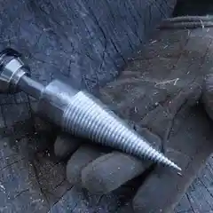 Firewood Drill Bit in action