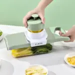 6In1 Stainless Steel Multifunctional Safe Fruit Vegetable Slicer Cutter - Image 3
