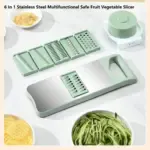 6In1 Stainless Steel Multifunctional Safe Fruit Vegetable Slicer Cutter